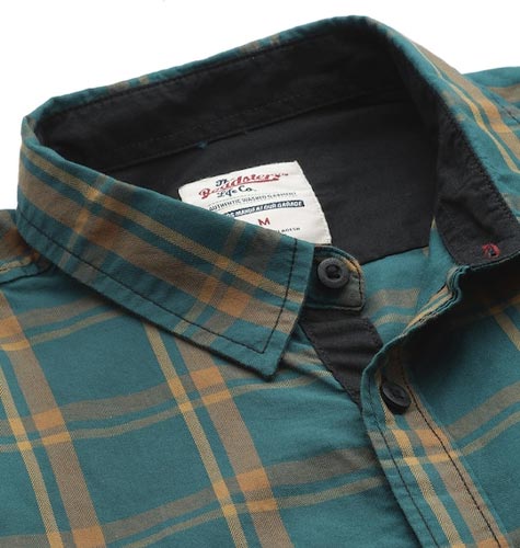 Cotton Windowpane Checked Casual Shirt